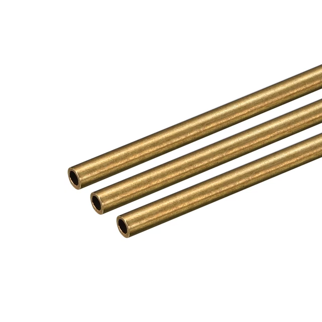 Tubo rotondo ottone 3 mm OD 0,5 mm spessore parete 250 mm lunghezza tubo 3 pezzi