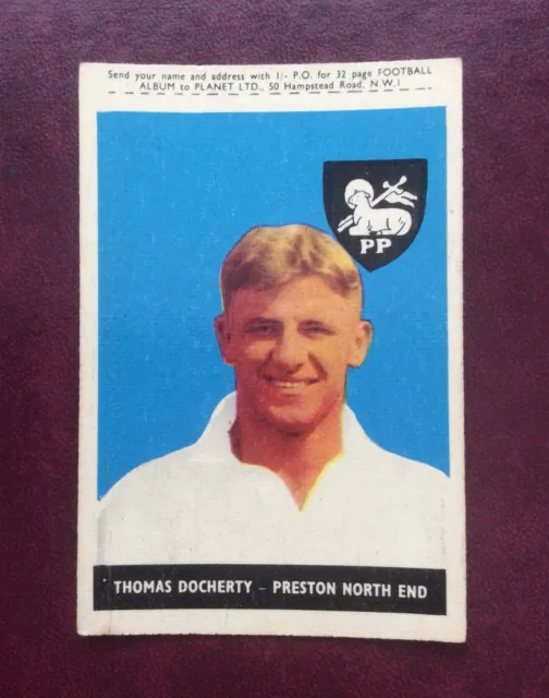 A&BC-RARE FOOTBALLER 1958 2nd SERIES -# 58 ~ TOMMY DOCHERTY of PRESTON NE ~ EXC