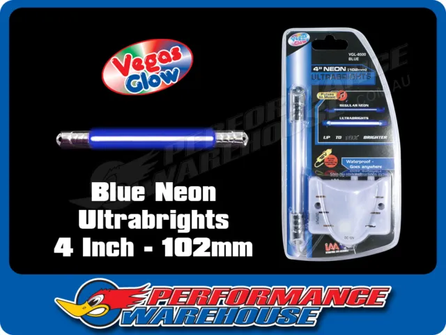 Vegas Glow Ultrabrights 4 Inch Neon Blue Pulses To Music Car Ute Boat