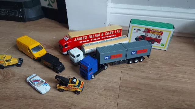 Die Cast Bundle Vintage Matchbox Corgi, Lorry Bundle Job Lot Toy Cars P&O James