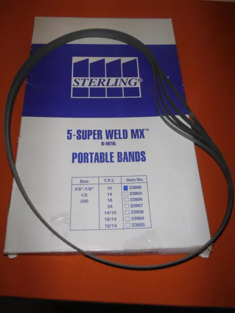 5 Sterling Band Saw Blades Super Weld MX 3' 8" (44") x 1/2" x .020" 23900 *New*