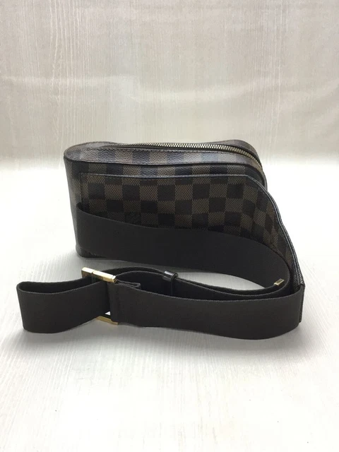 LOUIS VUITTON Jeronimos Damier Ebene PVC Brown Gold Hardware Crossbody Bag Men's