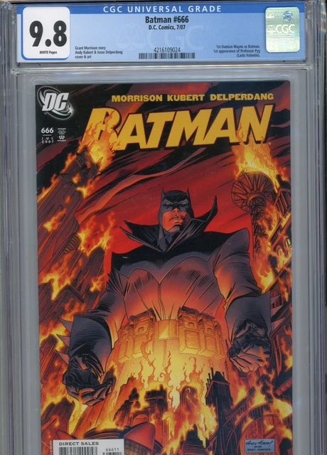 Batman #666 Mt 9.8 Cgc White Pages 1St Damian Wayne As Batman Morrison Story Kub