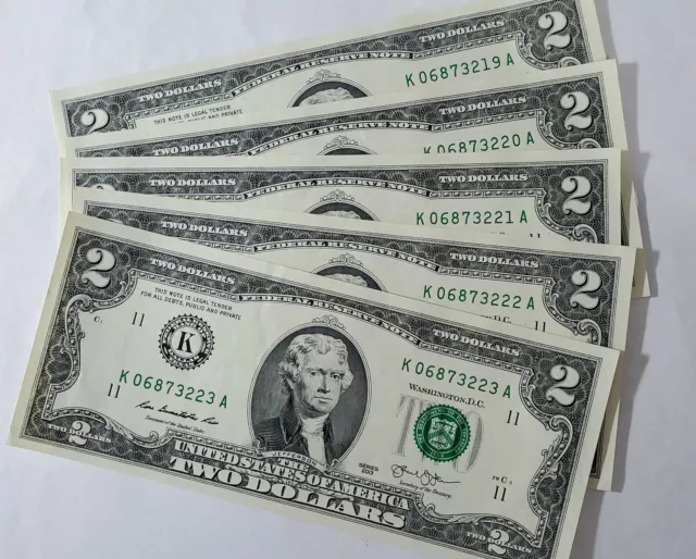 2013 $2 Two Dollar Bill ( Dallas "K" ) UNCIRCULATED * With Sleeve