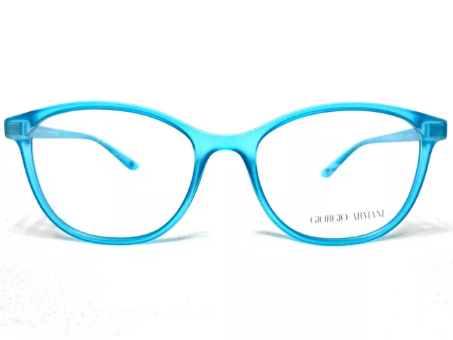 NEW Giorgio Armani AR7116 5528 Womens Matte Aqua Square Eyeglasses Frames 52/17