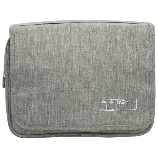 Nicci Deluxe Fabric Toiletry Bag Gray 8" (CBM30003-GRY)