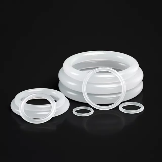 Food Grade O-Ring 5mm Cross Section Clear Silicone Rubber O Rings 15mm-150mm OD 2