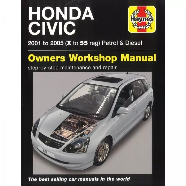 Honda Civic 2001-2005 Benzin Diesel 1396/1590/1686cc Werkstatthandbuch Haynes