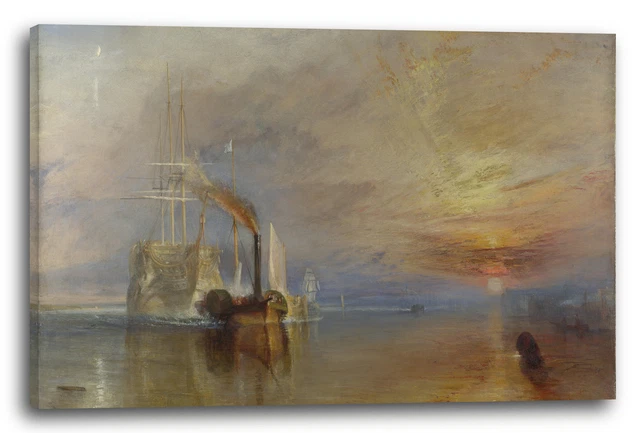 Tableau William Turner – Tempête De Neige, Steam Boat, Toile Encadrée Prête à Accrocher