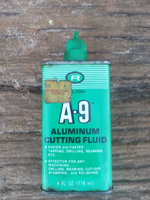 Vintage A-9 Aluminum Cutting Fluid Relton Oil Tin Handy Oiler