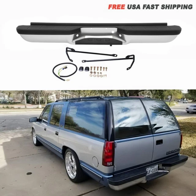 REAR STEP BUMPER Assembly Chrome For 19931999 Chevy Suburban Tahoe GMC