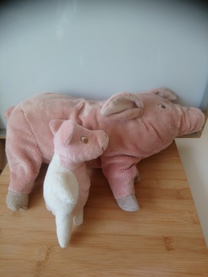 IKEA doudou peluche cochon rose en robe tutu blanc couronne IKEA 33cm 