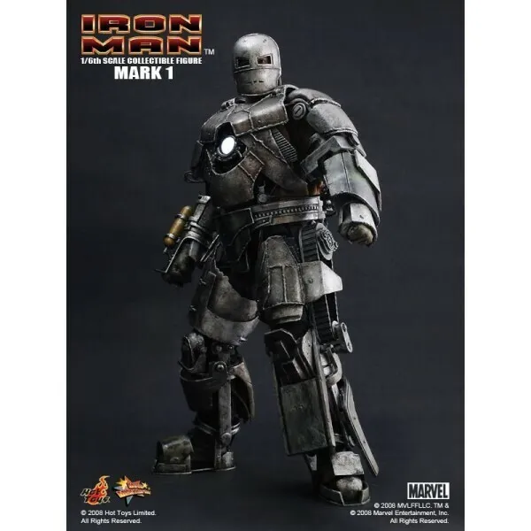 IRON MAN - Mark I 1/6 Action Figure 12" Diecast MMS80 Hot Toys