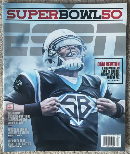 Espn Magazine 2016 Cam Newton Superbowl 50 Nfl Carolina Panthers-No Label