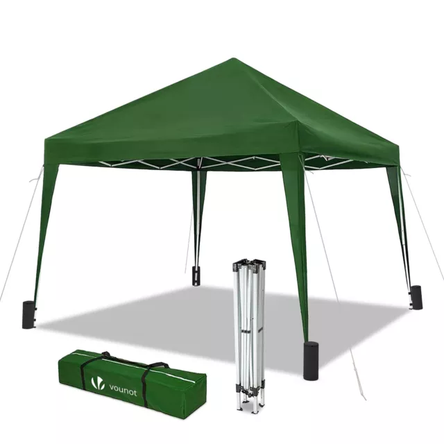 VOUNOT Pavillon 3x3m, Pop Up Faltpavillon mit 4 Sandsäcke, Gartenzelt Partyzelt