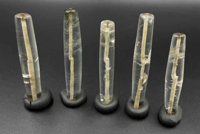 South East Asian Burmese Antique Crystals Quartz Long Jewelry Necklace Beads
