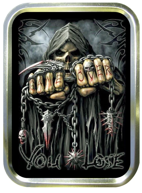 skull tobacco tin Pirate Kake 2oz Personalised Skull and Guns Sh231