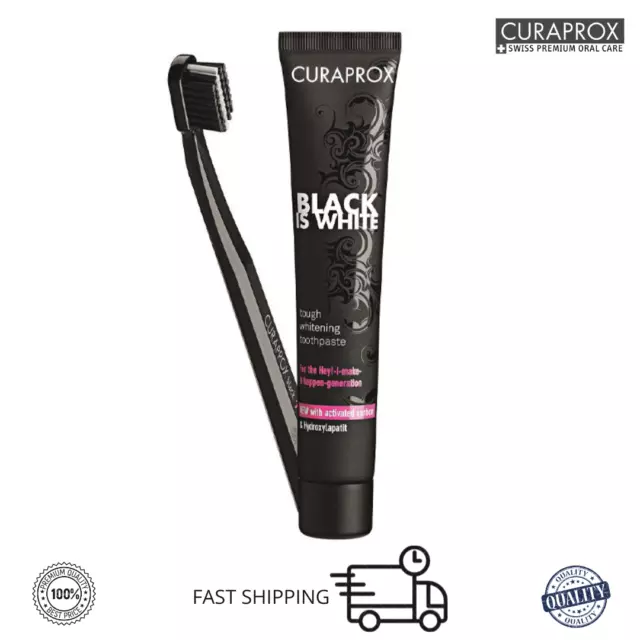 Curaprox Black is White - whitening toothpaste 90ml / 3 fl oz Fast shipping!