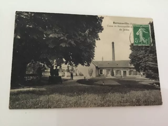 Rare Cpa 27 Bernouville - Usine De  Blanchisserie