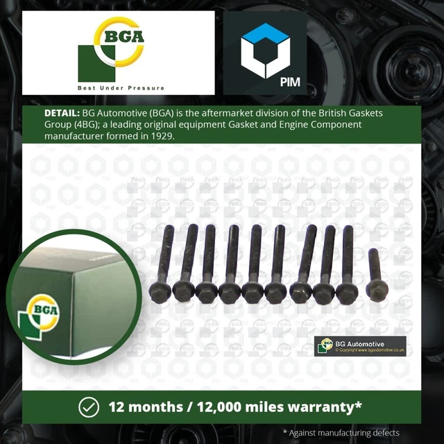 Bulloni Testa Cilindro adatti FIAT PANDA 141 86 86 a 03 Set BGA 46475573x9 Nuovi
