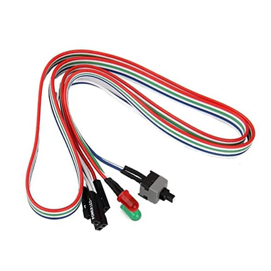 65CM PC CASE Motherboard ATX Power Switch Reset Button ON/OFF Cable w ...