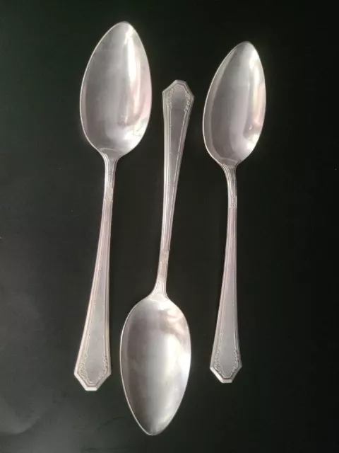 Vintage Set of 3 Silverfild Co Silverplate Flatware Spoons