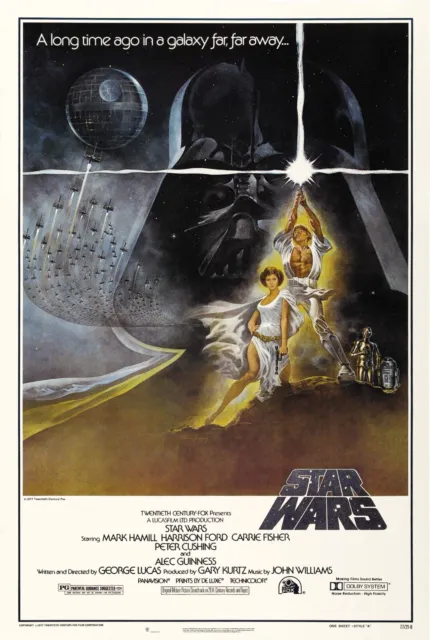STAR WARS - Affiche de Cinéma - Poster du Film - Vintage / Retro