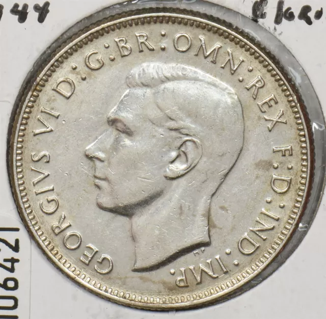Roughly half dollar size Wolrd Silver Coin 1944 Australia Florin 106421 *SFCOIN