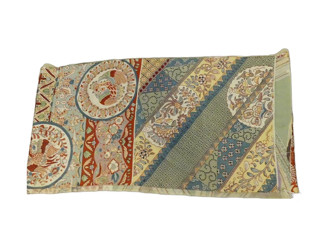 20th Century Japanese Long Silk Fabric Panel
