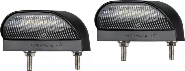 2 x LED Kennzeichenbeleuchtung 12V 24V Anhänger PKW LKW StVO-Zulassung