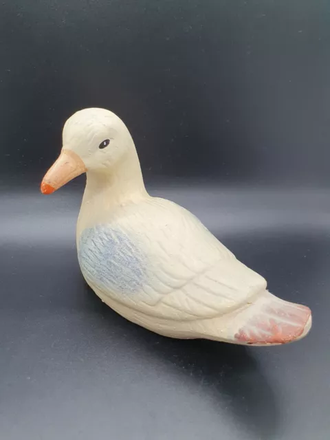 Painted Terracotta Duck Bird Figure Ornament