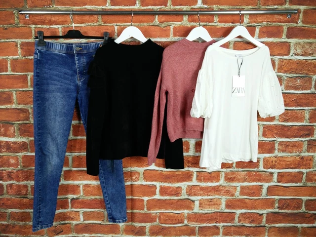 Pacchetto Pullover Top Ragazze Età 13-14 Anni Zara Next M&S Ecc. Jeans 164Cm