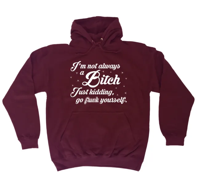Funny Hoodie Im Not Always A B*tch Rude Offensive Adult Birthday Novelty HOODY
