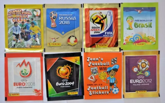 Panini Fußball Stickertüten Euro EM Fifa WM 1998-2023 / Tüte einzeln aussuchen