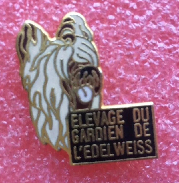 T01 Pins CHIEN ELEVAGE DU GARDIEN DE L’EDELWEISS 79 Dog Vintage Badge Lapel Pin