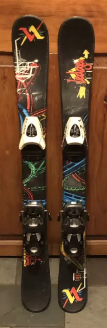88 cm Volkl Ledge twintip junior skis + bindings (optional boots) 88 cm Volkl Ledge twintip junior skis + bindings (optional boots)