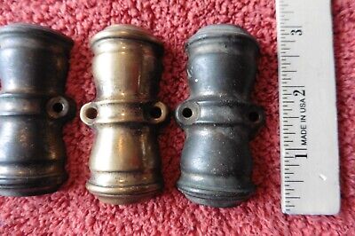 4 Cast Brass Vintage Door knob backplate embellishment latch Lamp part bracket 2