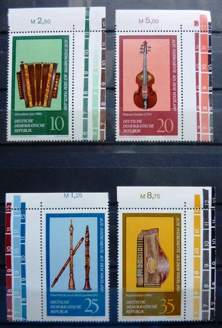DDR 1977 MiNr 2224 - 2227 Eckrand postfrisch Musikinstrumente aus dem Vogtland