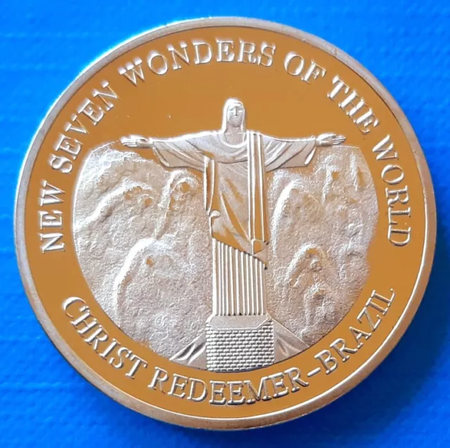 Christ Redeemer - Brazil - New Seven Wonders of the World Commemorative 40mm UNC