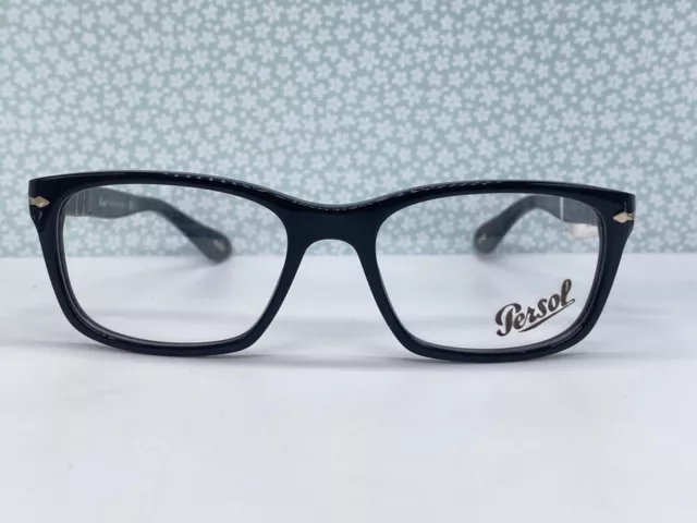 Persol Eyeglasses Frames men Black Rectangular Large 3012 V