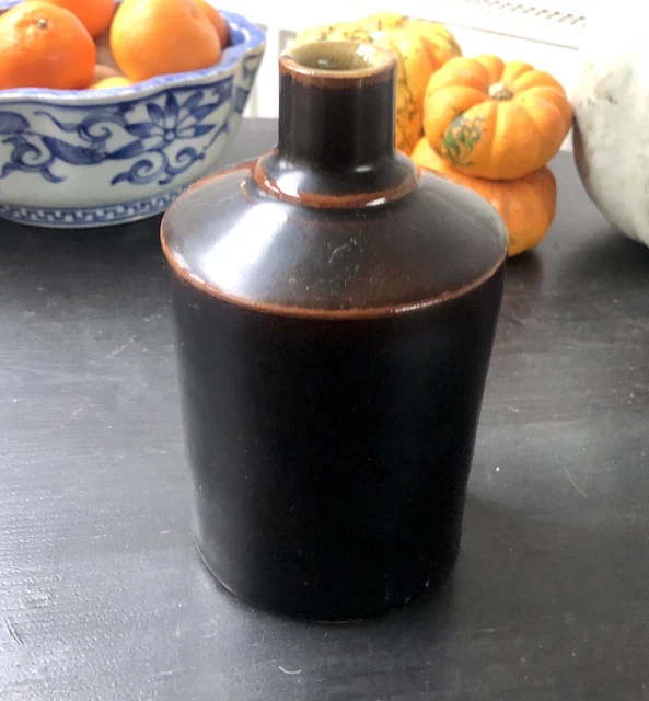 Danish Royal Copenhagen Brown Studio Pottery Bottle  Vase, Mid Century
