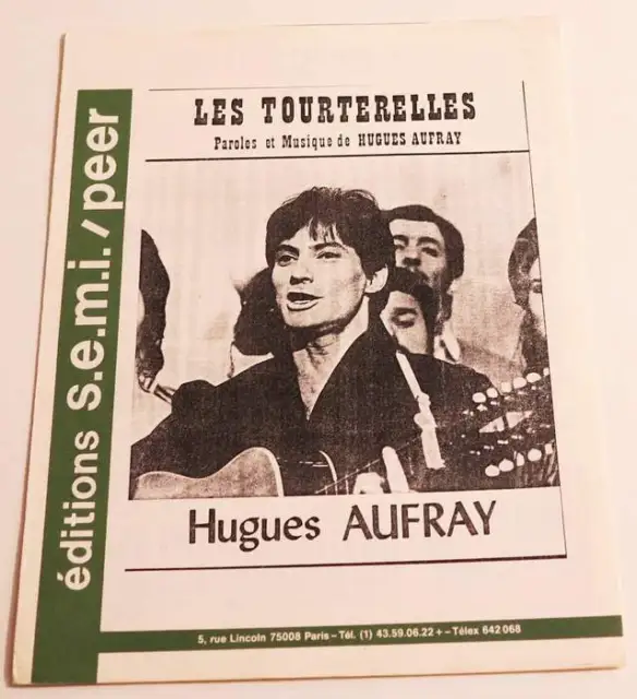 Partition sheet music HUGUES AUFRAY : Les Tourterelles * 60's