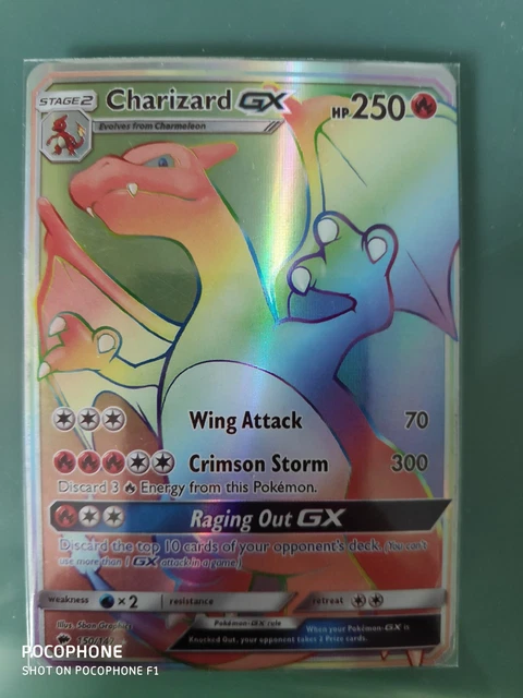 CHARIZARD GX 150/147 Secret Rainbow RARE Sun & Moon Burning Shadows Full  Art EUR 100,00 - PicClick FR