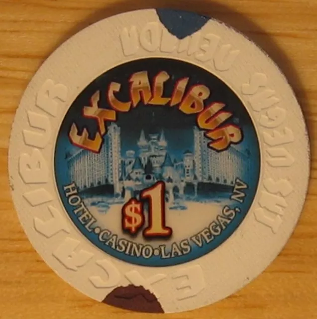 Excalibur $1 Casino Poker Chip Las Vegas Castle Large Inlay