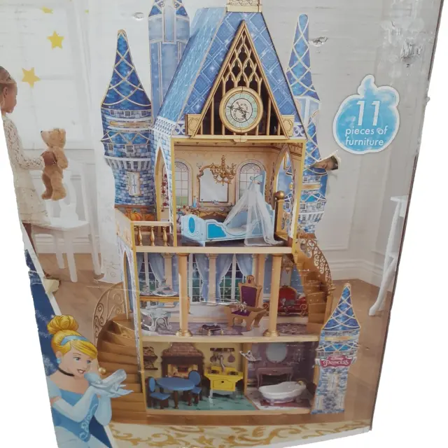 Disney Cinderella Princess Dollhouse KidCraft Royal Dream 11 Pc Furniture