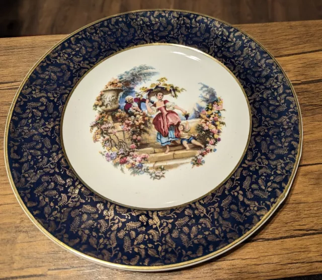 10" English Ironstone Wood & Sons Plate Ralph 1750 Moses 1751 Enoch 1784