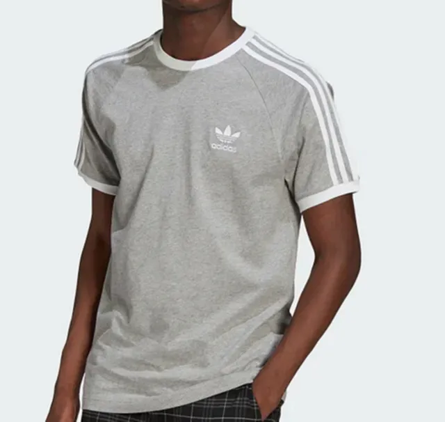 Adidas Originals Adicolor Classics 3 Stripes Tshirt Grey Size M,L New Last 2