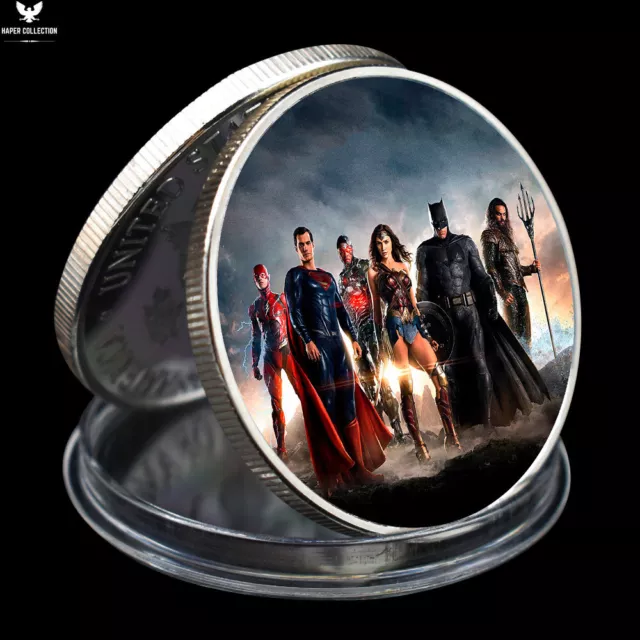 Justice League Silver Coins Superman/batman/flash/Aquaman/Wonder Woman/Cyborg