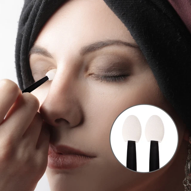 4 Bolsas Doble Cabeza Sombra de Ojos Esponja Maquillaje Cepillos Mujer Cosméticos Cepillos