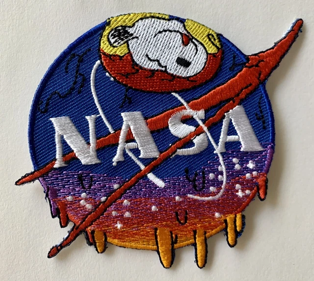 Original NASA Planet Meatball Space Force Mission Patch Snoopy Edition!